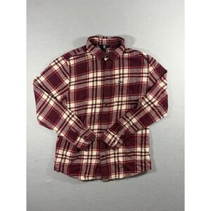 Volcom Red Plaid Flannel Shirt Men's Medium Outdoors Skate Surf